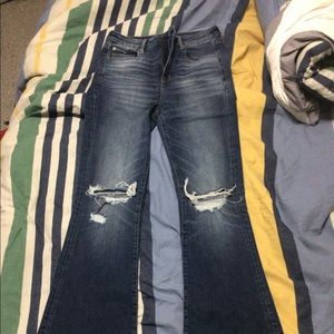 American Eagle High Waisted Distressed Bells